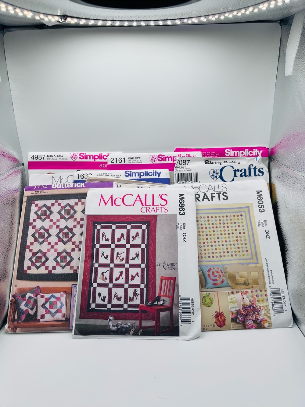 Lot of 10 Sewing Patterns Simplicity McCalls Butterick Quilts Aprons Crafts